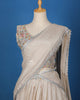 Ash Floral Embroidered Organza Lehenga - Diadem