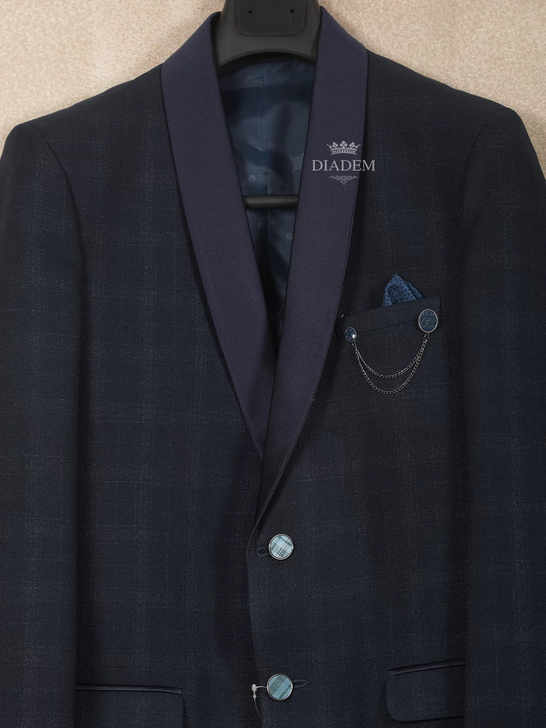 Attached Tie Set Blue Coat