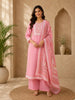 Pink Floral Designed Cotton Salwar Suit
