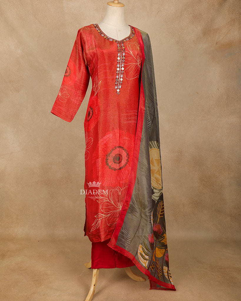 Betel Neck Straight Cut Salwar Suit