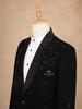 Black Coat Suit Set with Embroidery Designs and Stitched Pants - Diadem