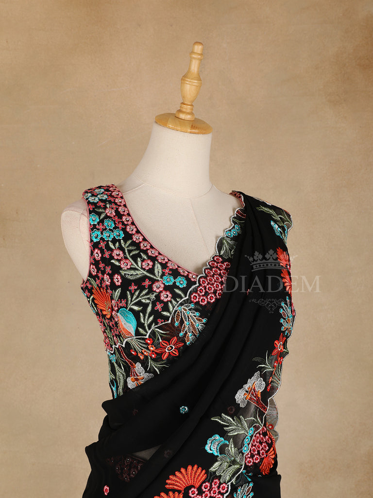 Black Embroidery Matching Dupatta