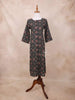 Black Kurti Top Adorned with Fancy Printed Design - Diadem
