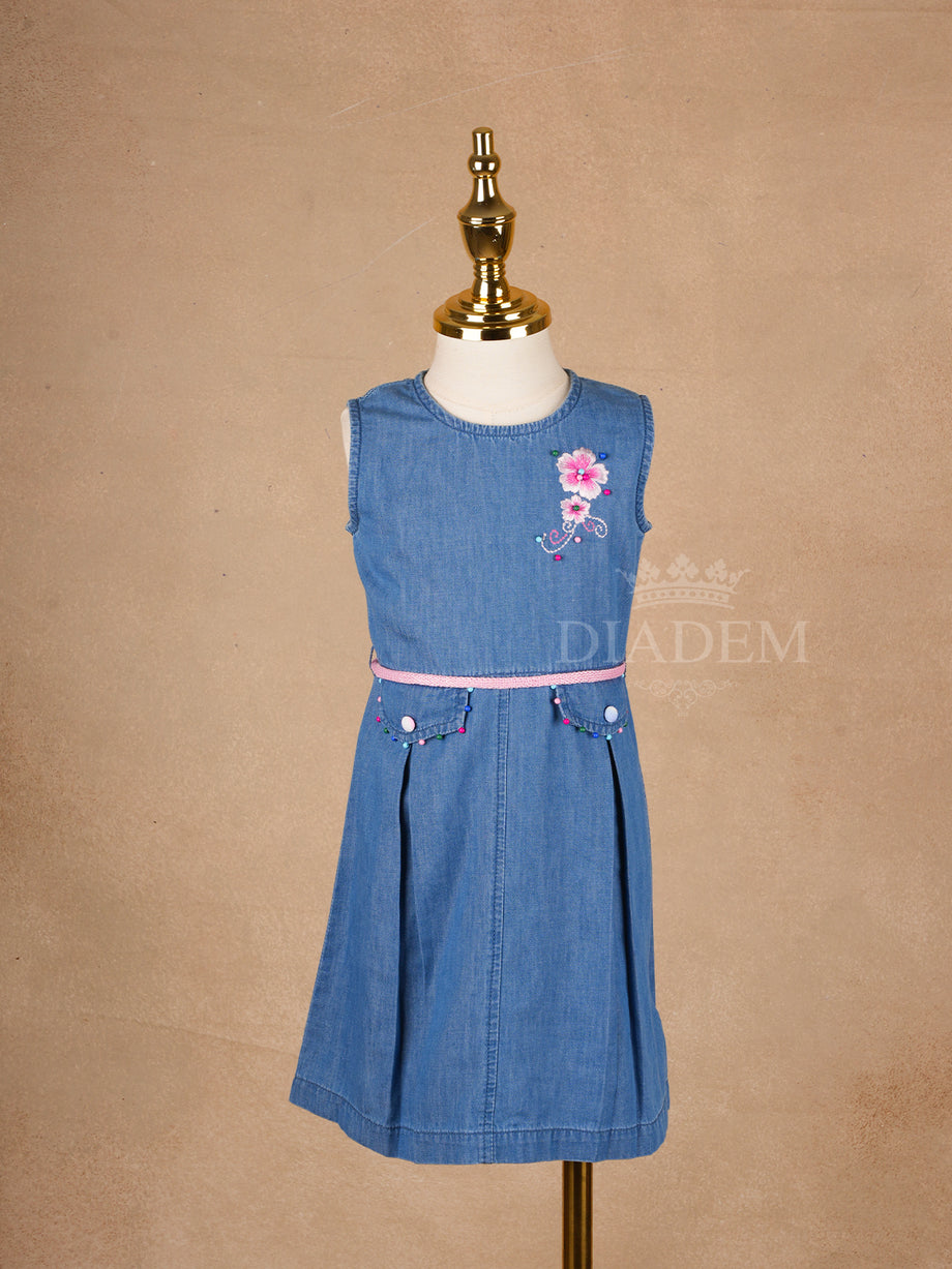 Denim frock designs fashion