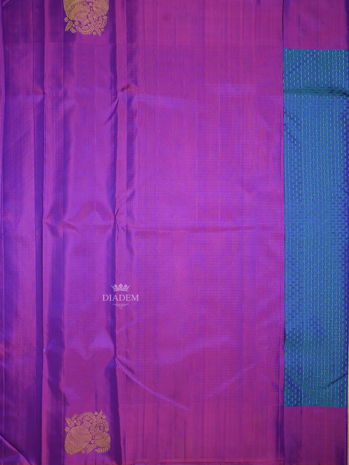 Luxurious Blue Kanchipuram Silk Saree