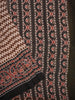 Brown Cotton Saree with Chevron Designs on the Body with Contrast Border - Diadem