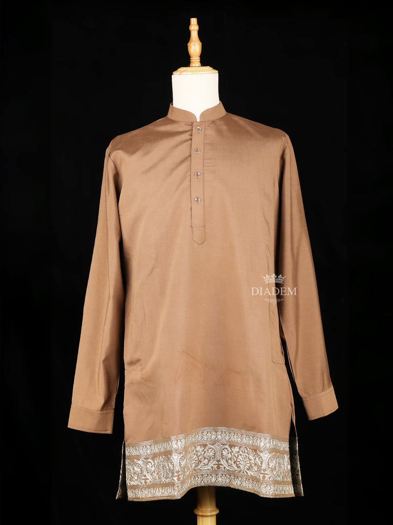 Brown Sherwani Suit Embroidery