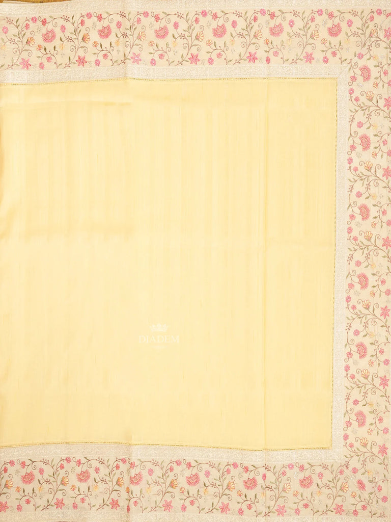 Casual Elegance Light Yellow Tussar