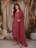 Queen Pink Floral Printed Design Cotton Straight Cut Salwar Suit with Dupatta