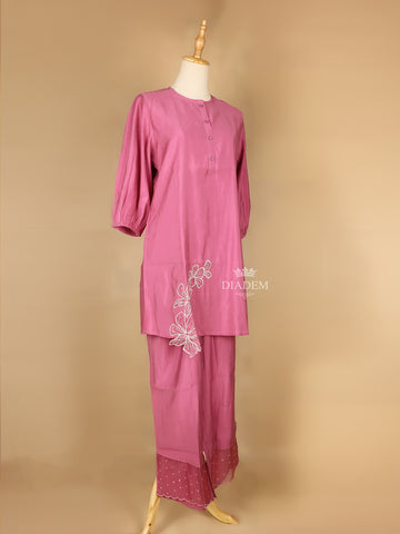 Closed Collar Pink Salwar