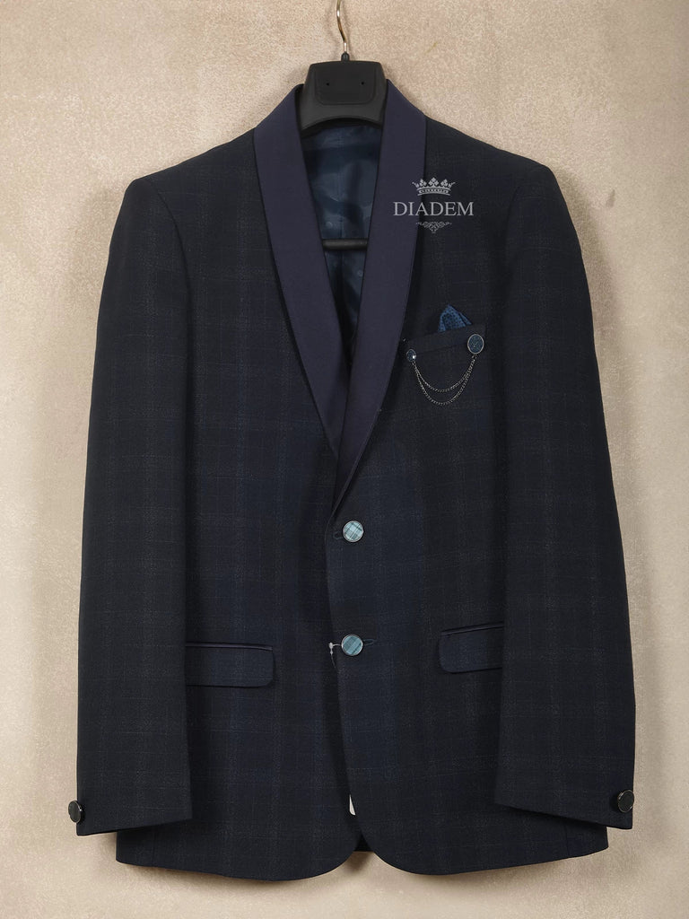 Coat Suit Blue with Attached