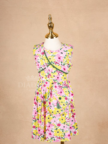 Colorful Floral Frock for Girls