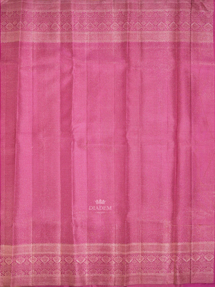 Contrast Border Sandal Kanchipuram Silk