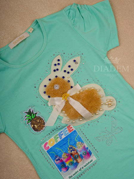 Cotton Half Sleeve T-Shirt pineapple