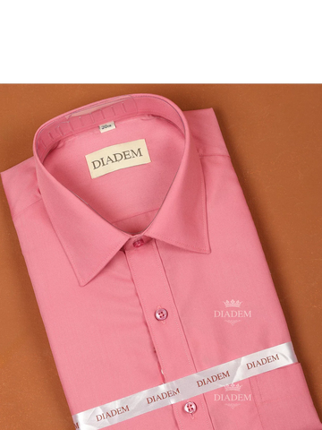 Cotton Full Sleeve Shirt in Pink