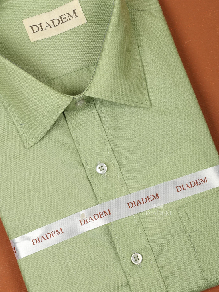 Green Full Sleeve Cotton Shirt