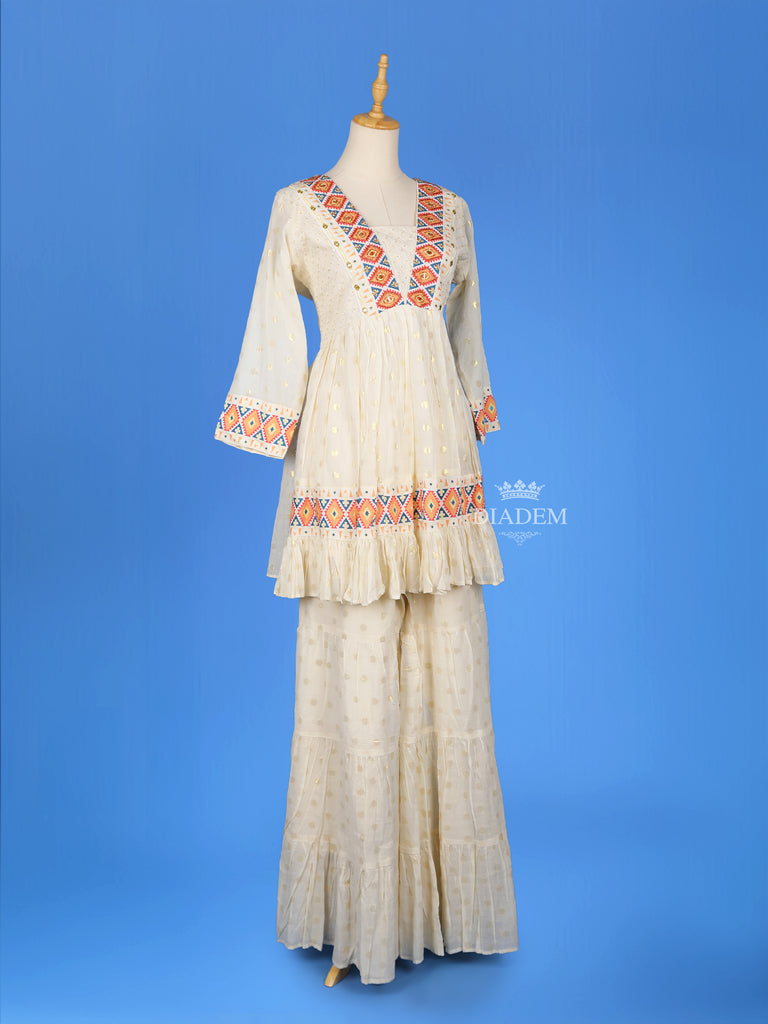 Sharara Set With 3 4 Sleeve