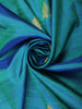 Peacock Blue Butta Design Woven Pure Kanchipuram Silk Saree