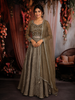 Light Brown Sequins and Beads Embroidered Design Textured Lehenga With Dupatta
