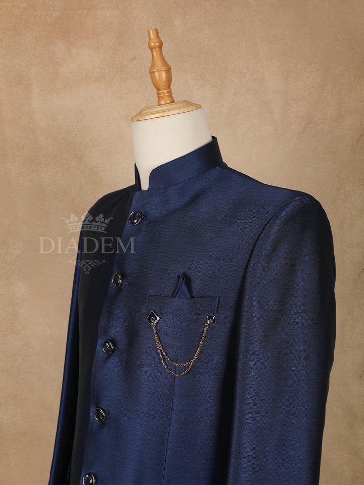 Dark Blue Jodhpuri Men's Suit