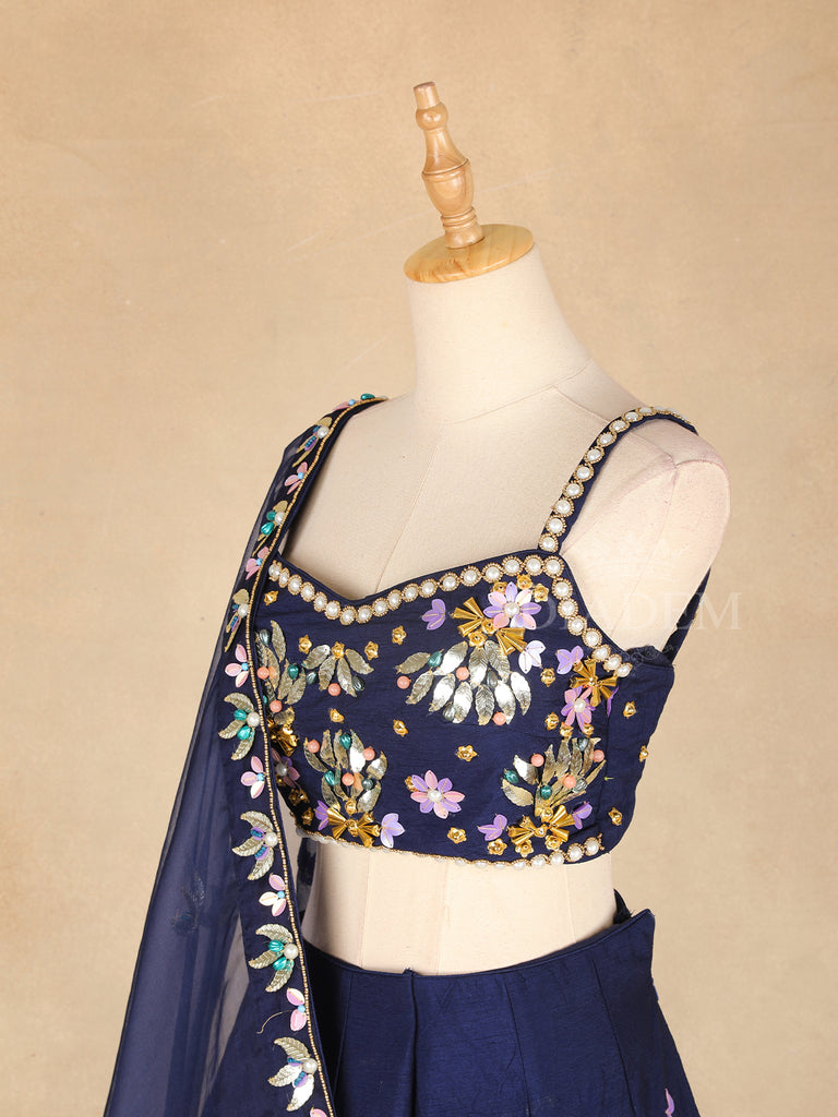 Dark Blue Matching Dupatta