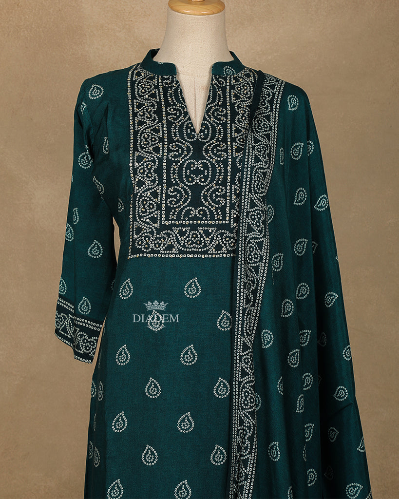 Dark Green Straight Cut Salwar Suit