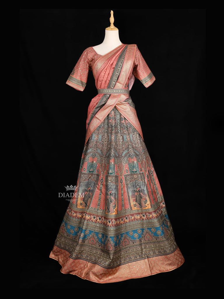 Dark Peach Lehenga