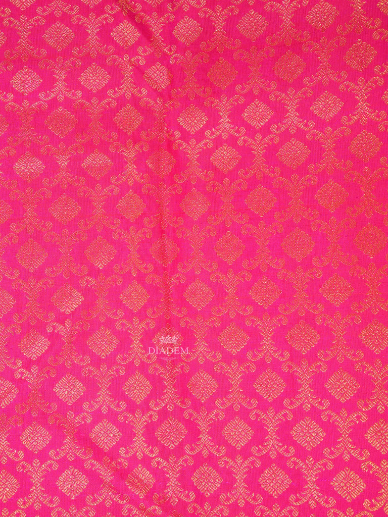 Dark Pink Kanchipuram Silk Saree Diamond