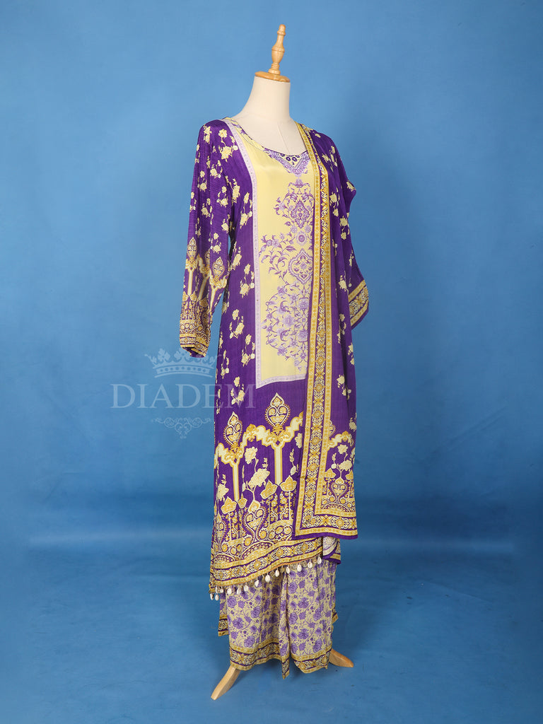 Dark Purple Anarkali Suit