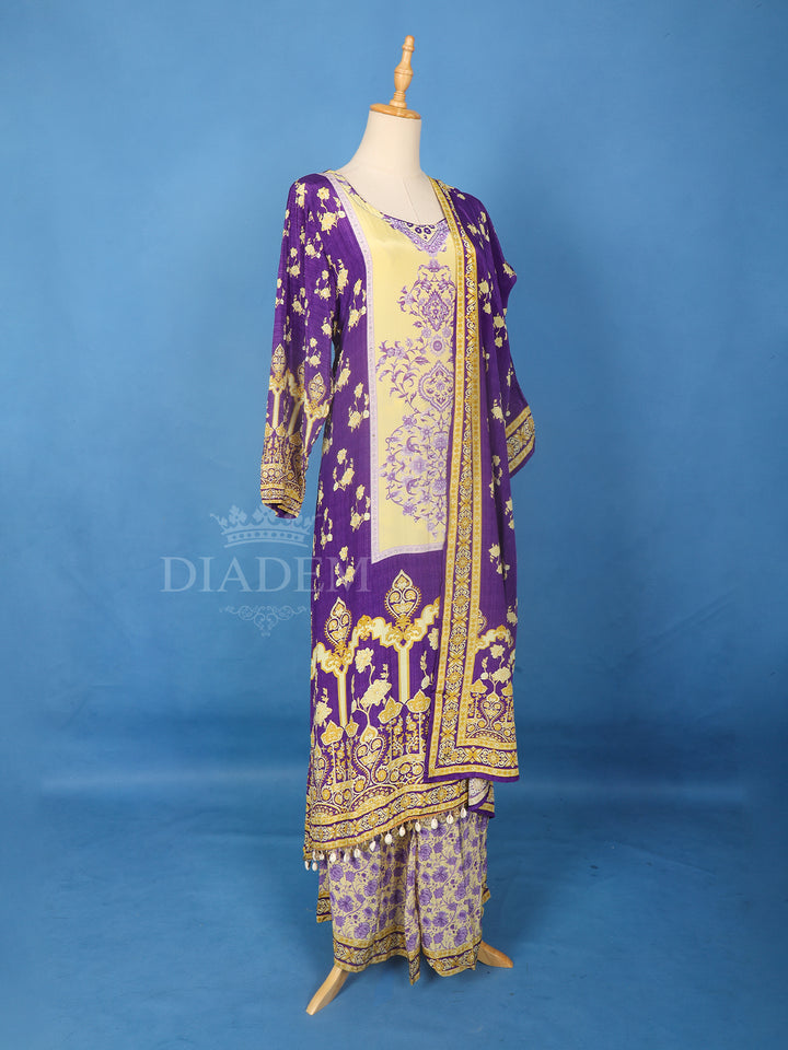 Dark Purple Anarkali Suit