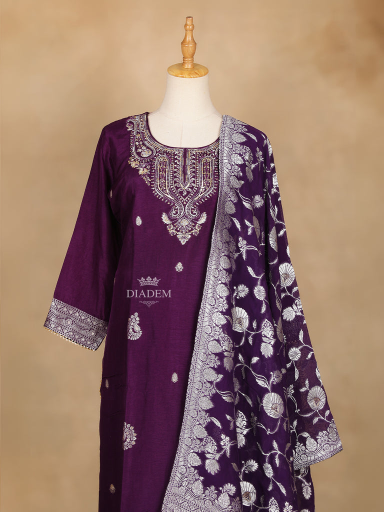 Dark Purple Salwar Suit