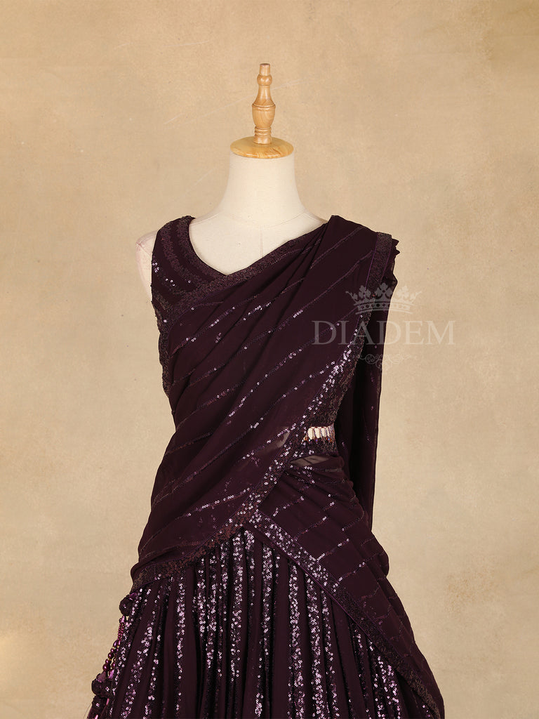 Dark Purple Sequin Designs