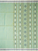Mint Green Linen Cotton Saree with Diamond Patterns on the Body with Designed Border - Diadem