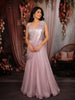 Blush Pink Heavy Sequins Embroidered Design Shimmer Lehenga with Drapped Dupatta
