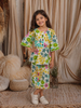 Multicolor Floral Printed Design Cotton Kids Co-Ord Set