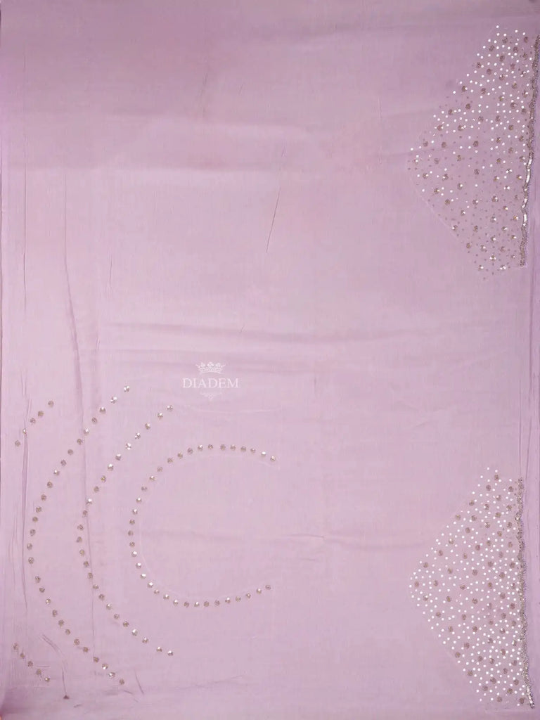 Embroidery Design Lilac Organza Saree