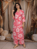 Dusty Pink Floral Printed Design Cotton Salwar Suit