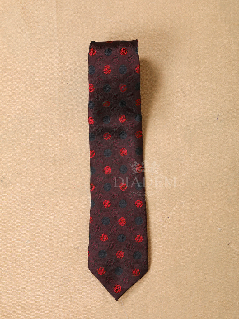 Floral Design Dark Red Suit