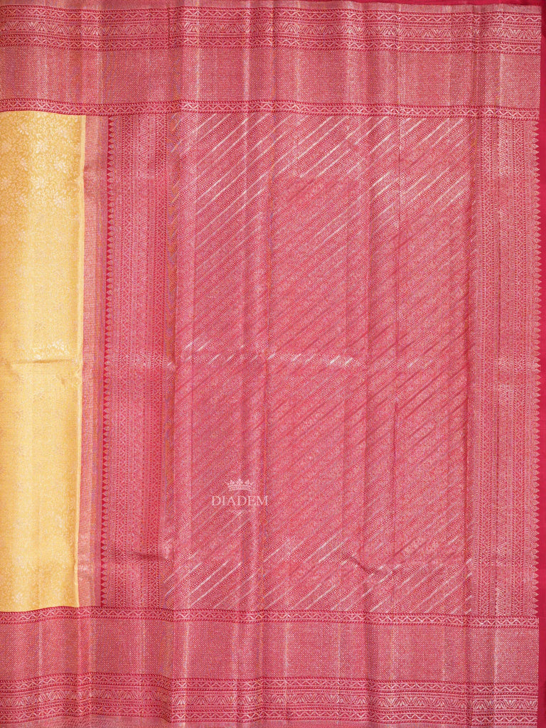 Floral Designs Yellow Pure Kanchipuram Silk