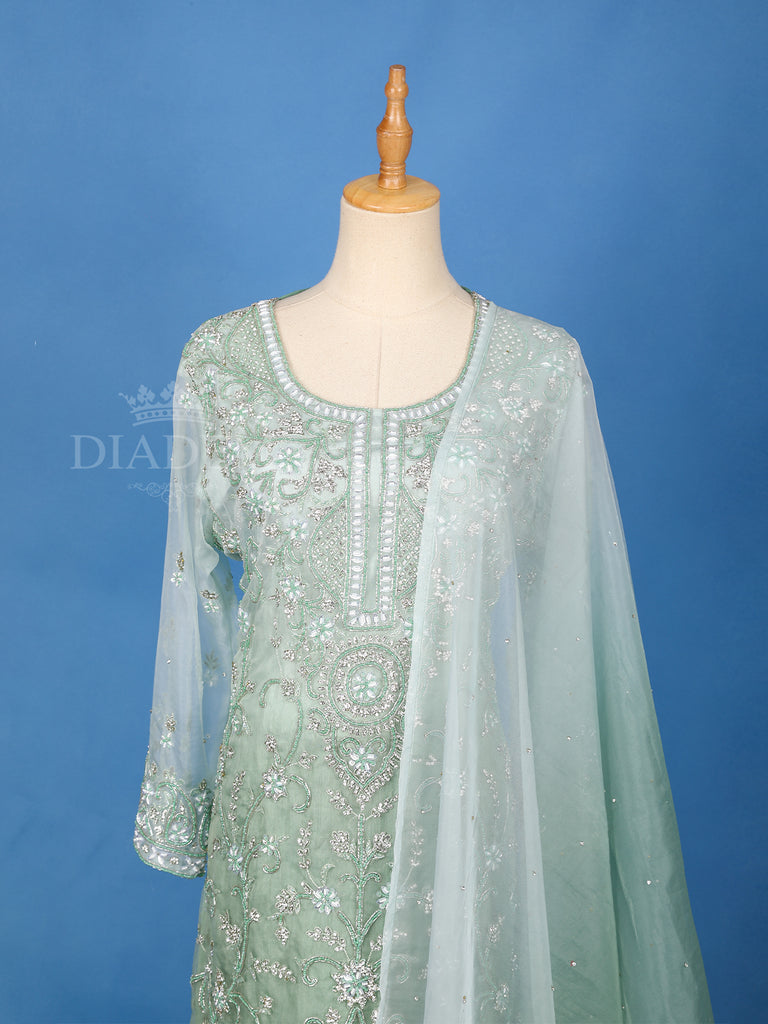 Floral Embroidered Sharara