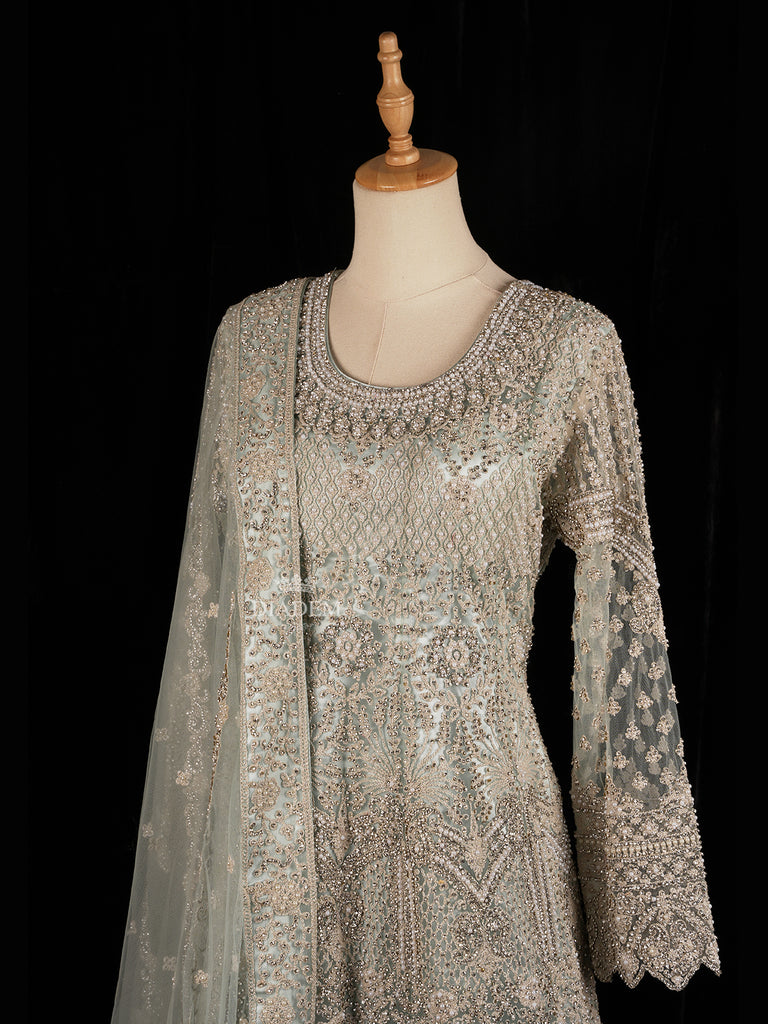 Embroidery Gown and Dupatta