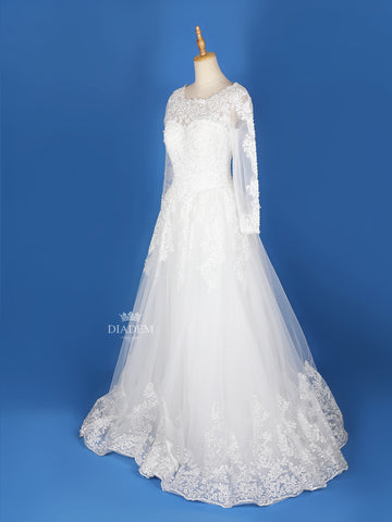 Full Sleeve Wedding Gown