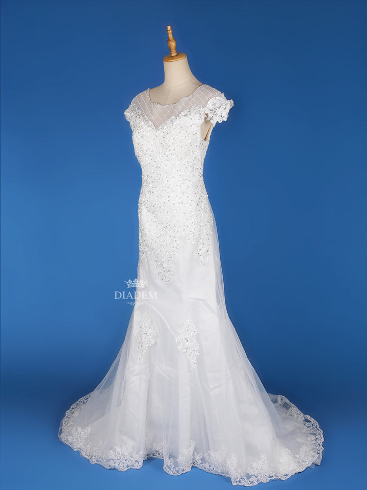 Short Sleeve Wedding Gown