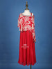 Hot Pink Floral Printed Crepe Party Wear Palazzo Suit for Girls - Diadem