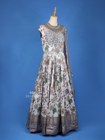 Embroidery Stone Work Gown