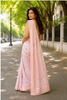 Blush Pink Floral Printed Design Pure Cotton Fancy Saree with Striped Woven Border