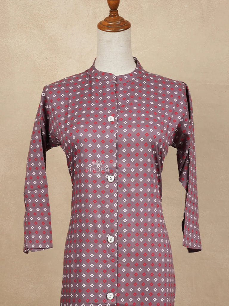 Stylish Burgundy Kurtis