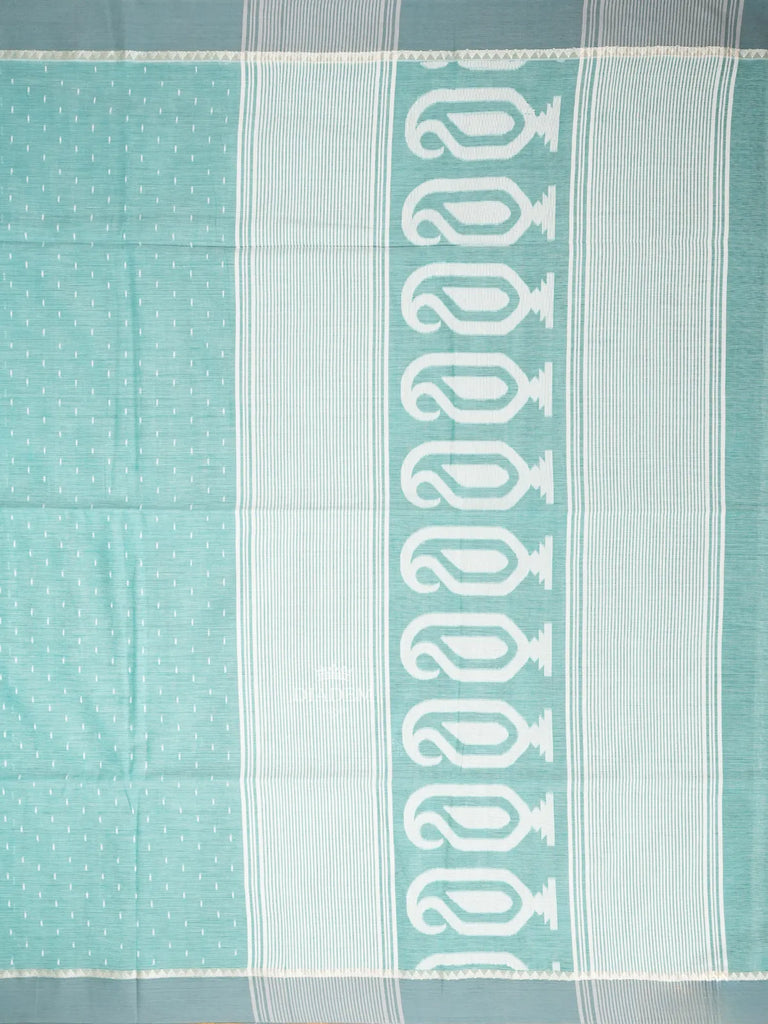 Geometric Designs Turquoise Blue Linen