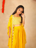 Yellow Georgette Palazzo Salwar Suit with Sequins - Diadem