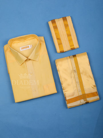 Golden Yellow Silk Shirt